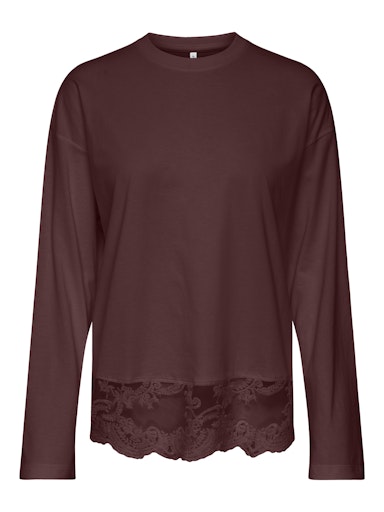 T-shirts lange mouw bruin ONLY