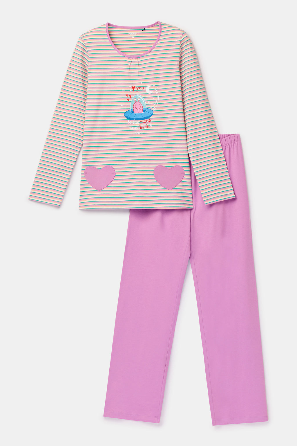 Pyjama's blauw Woody