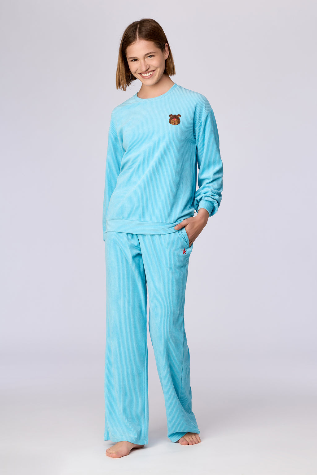 Pyjama's blauw Woody
