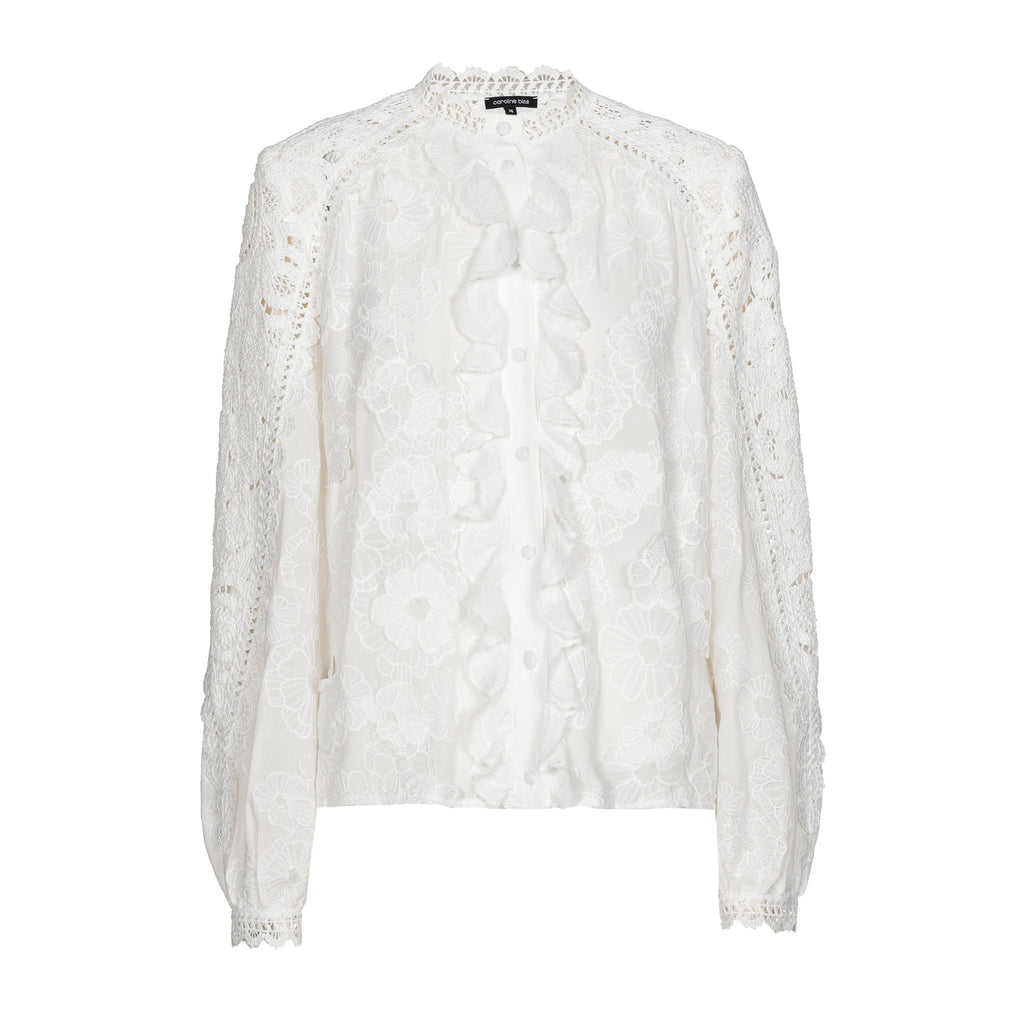 Blouses lange mouw beige Caroline Biss
