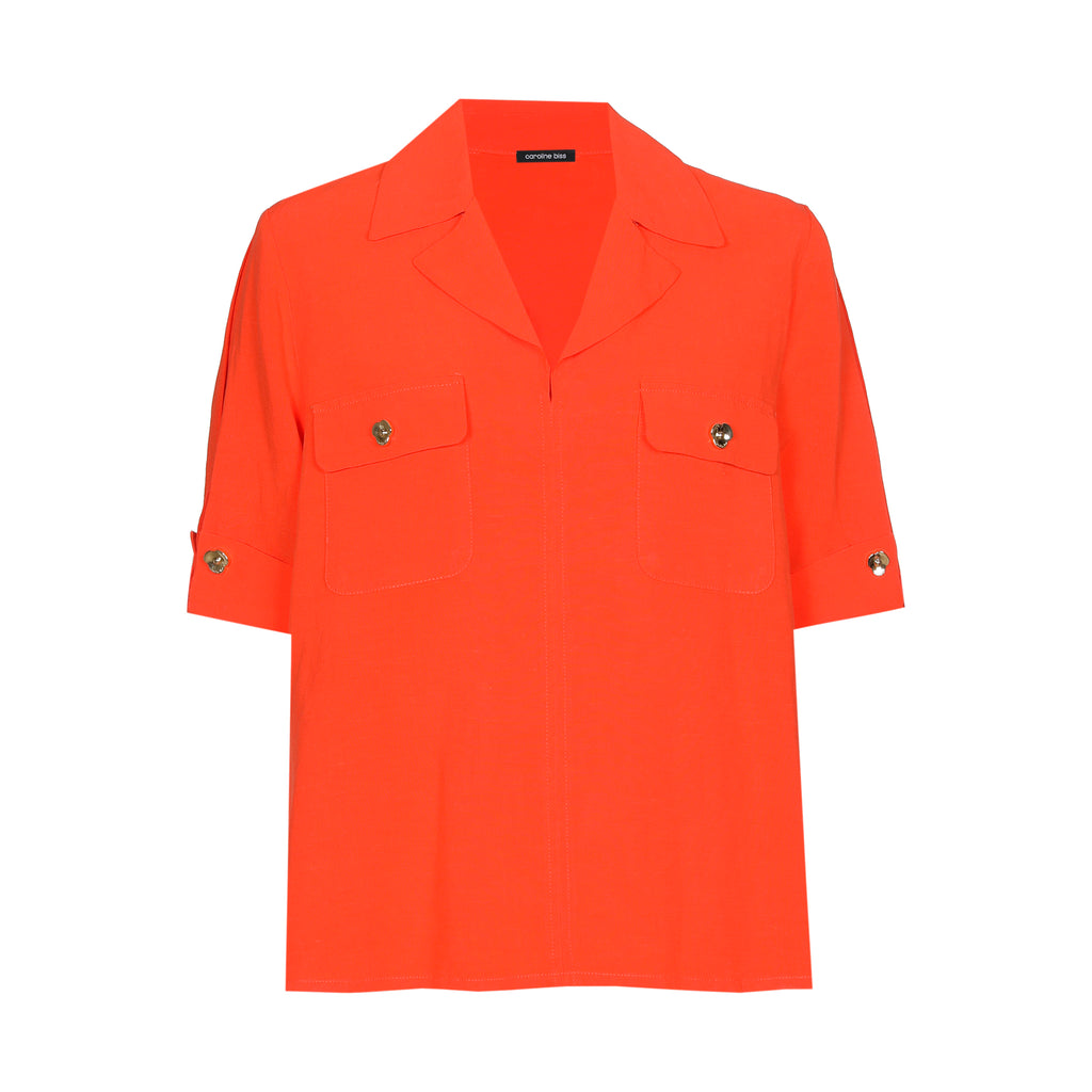 Blouses lange mouw oranje Caroline Biss