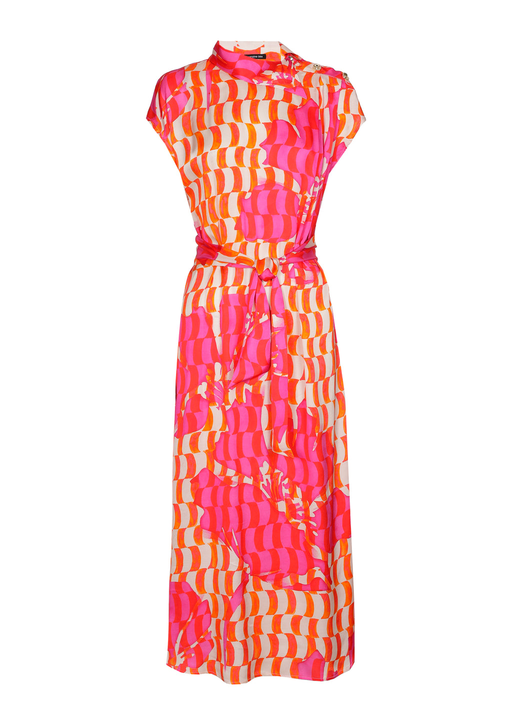 Jurken korte mouw multicolor Caroline Biss
