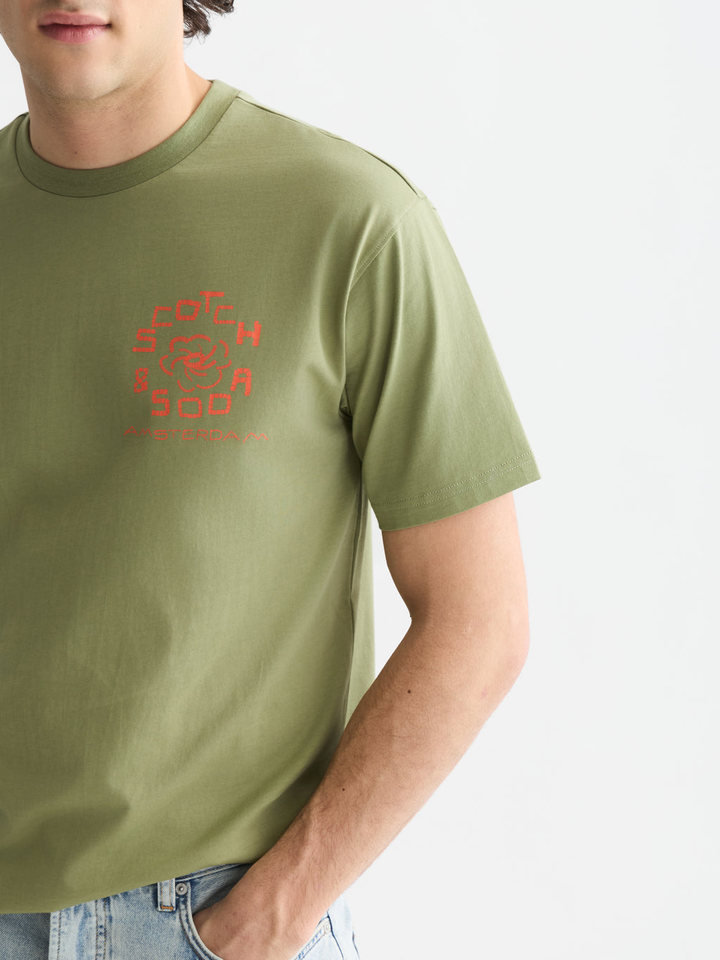 T-shirts korte mouw groen Scotch & Soda