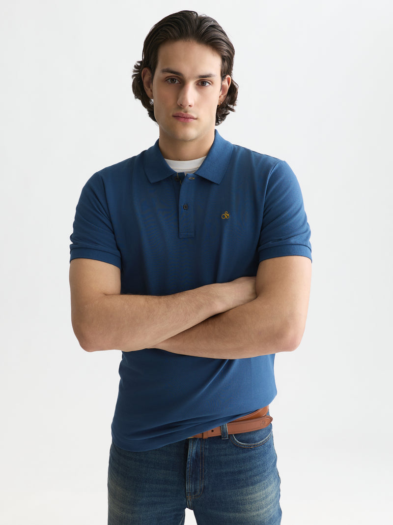 Polo's korte mouw blauw Scotch & Soda