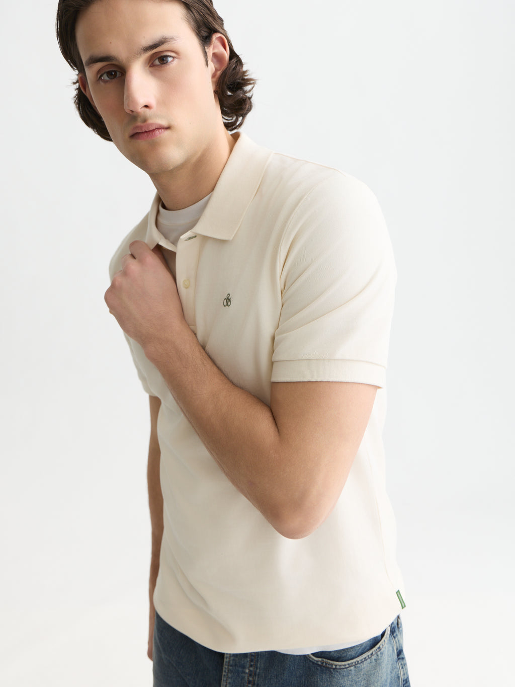Polo's korte mouw beige Scotch & Soda