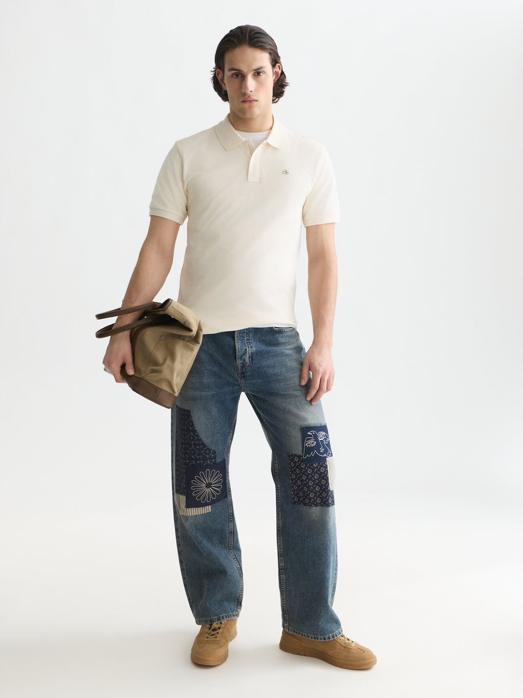 Polo's korte mouw beige Scotch & Soda