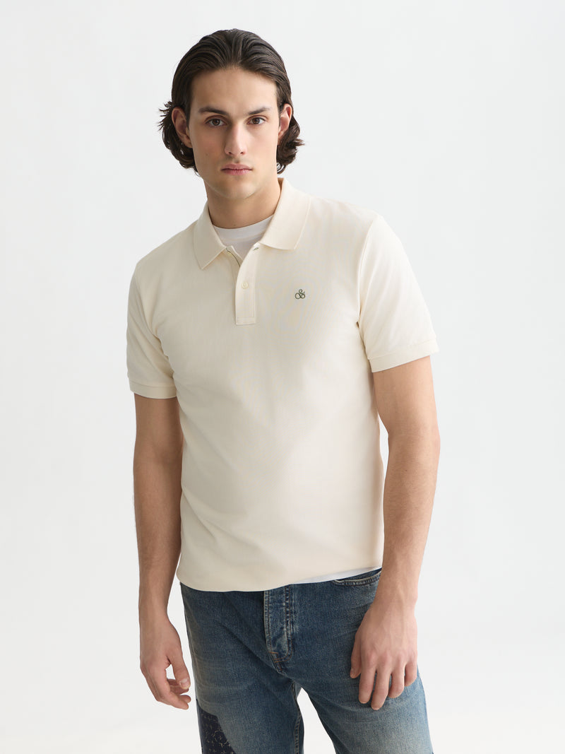 Polo's korte mouw beige Scotch & Soda