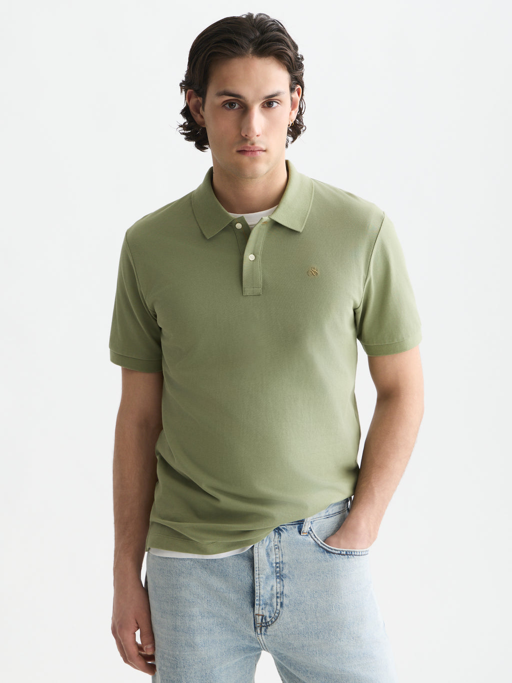 Polo's korte mouw groen Scotch & Soda