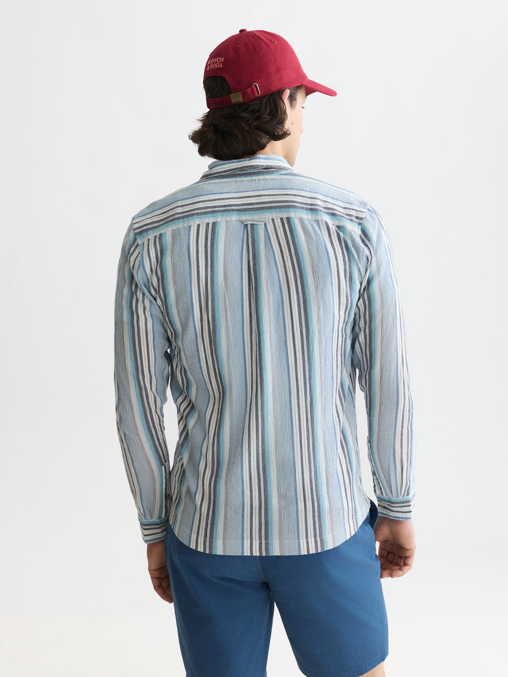 Hemden lange mouw blauw Scotch & Soda