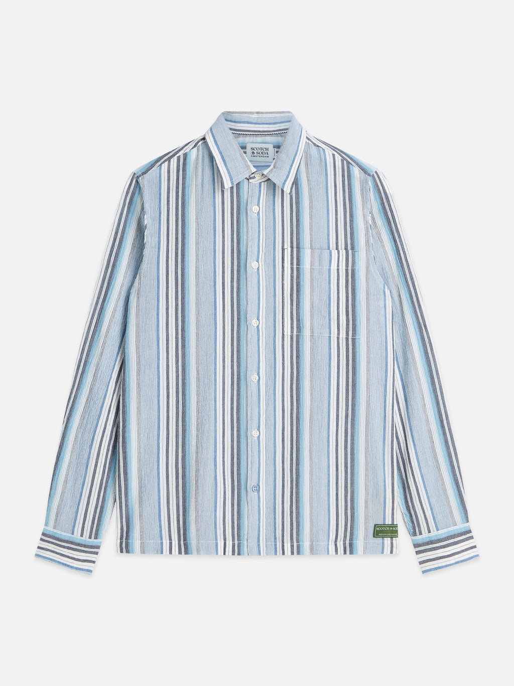 Hemden lange mouw blauw Scotch & Soda