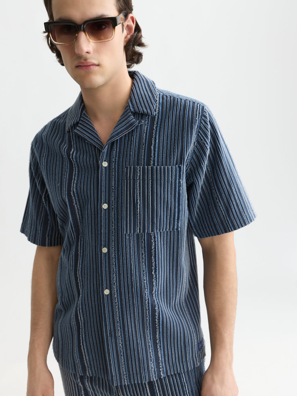 Hemden korte mouw blauw Scotch & Soda