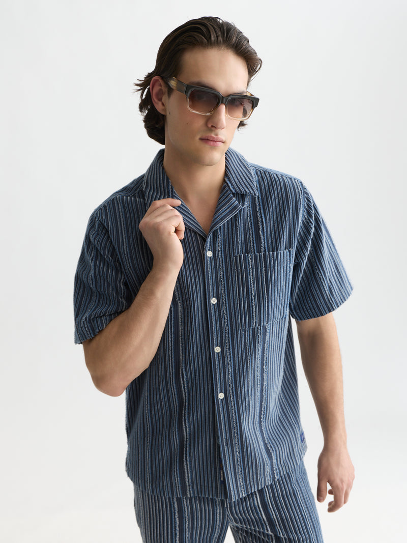 Hemden korte mouw blauw Scotch & Soda