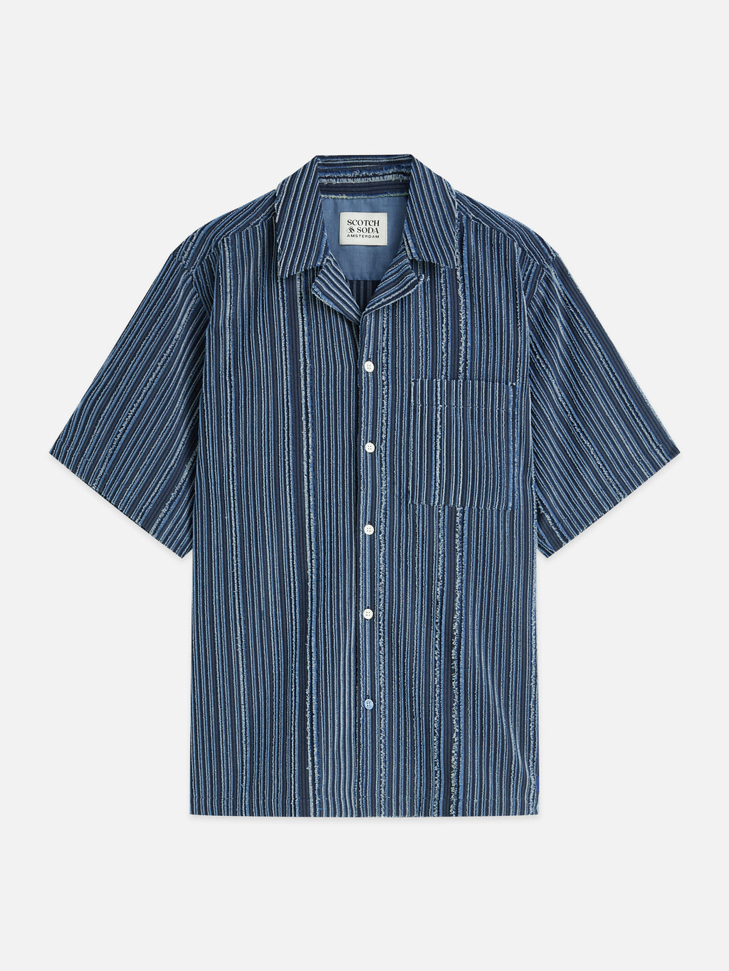 Hemden korte mouw blauw Scotch & Soda