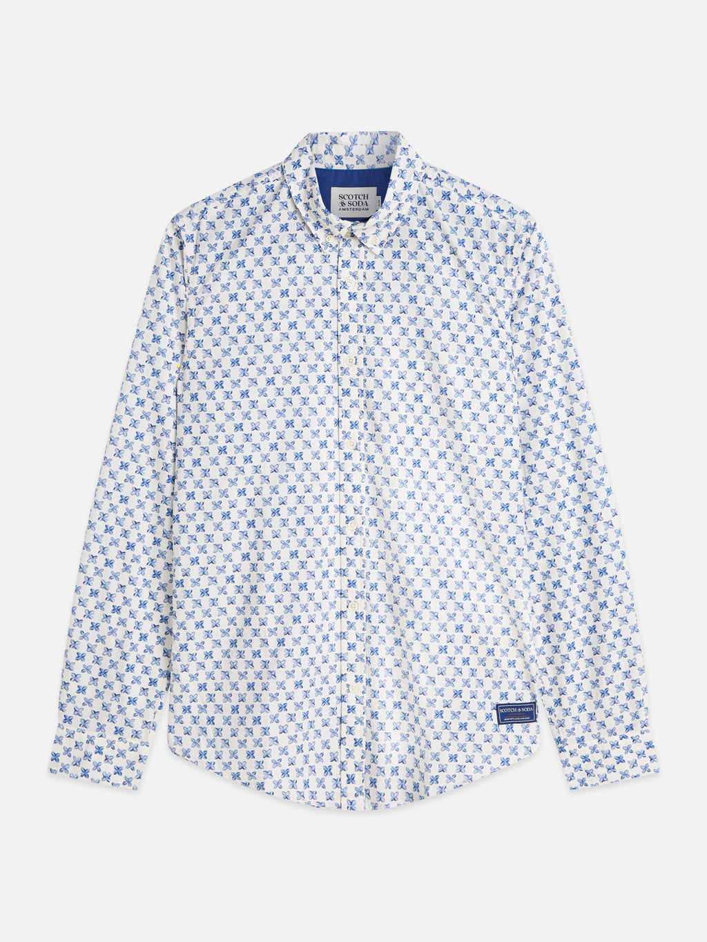 Hemden lange mouw blauw Scotch & Soda