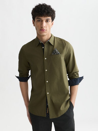 Hemden lange mouw groen Scotch & Soda