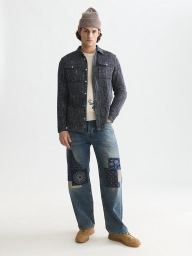Hemden lange mouw blauw Scotch & Soda
