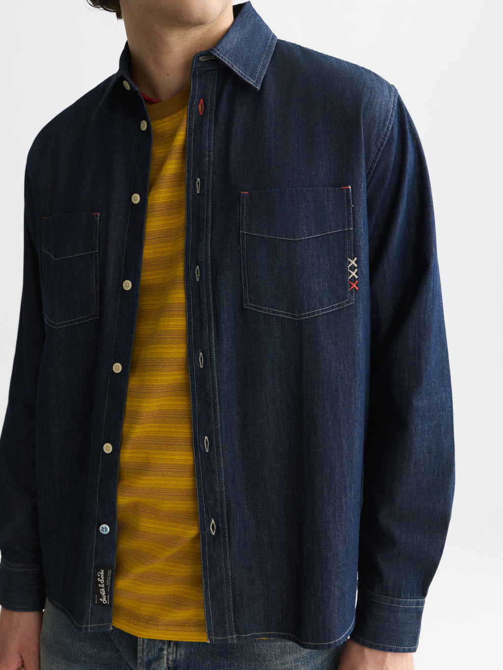 Hemden lange mouw blauw Scotch & Soda