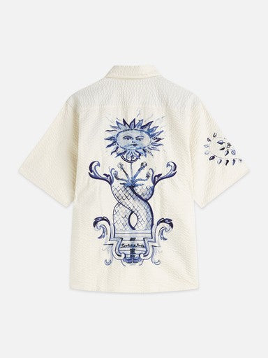 Hemden korte mouw beige Scotch & Soda