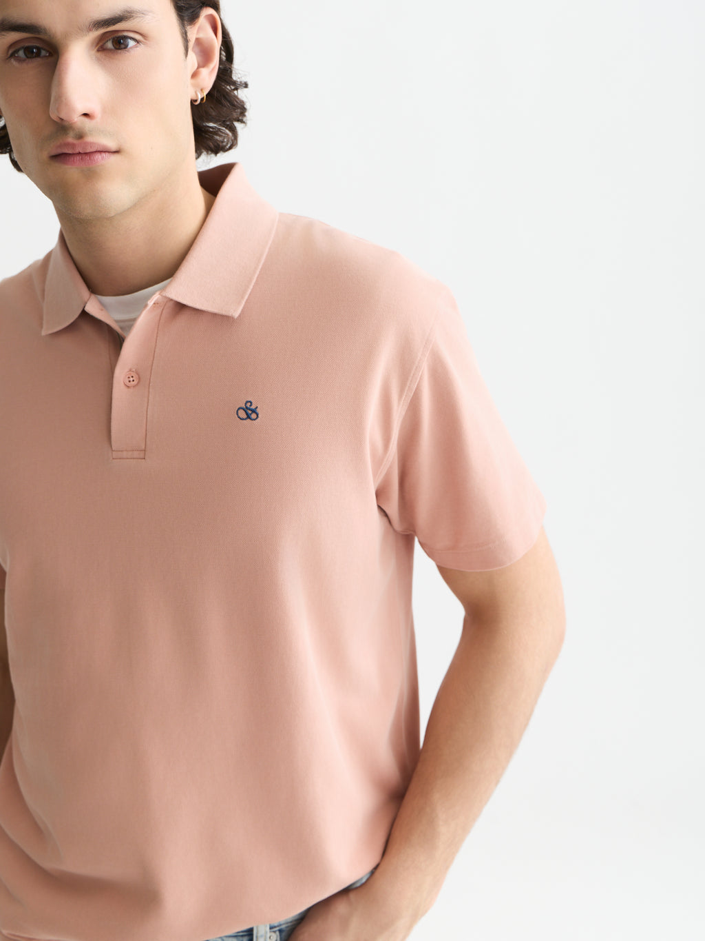 Polo's korte mouw roze Scotch & Soda