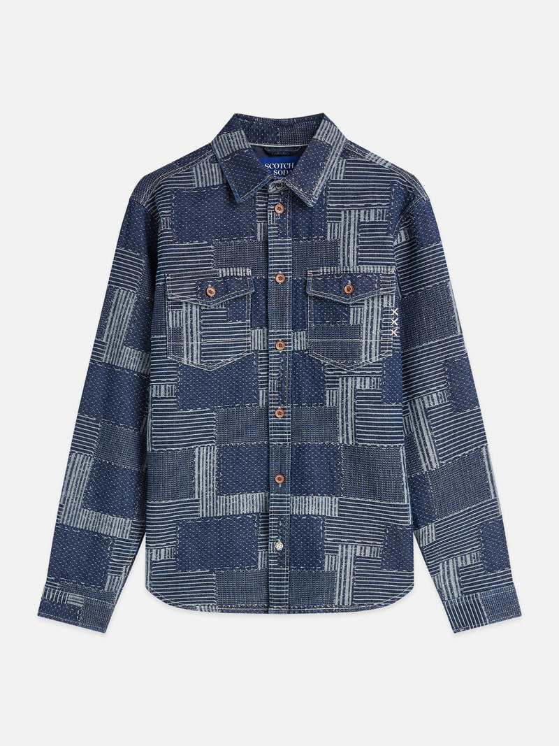 Hemden lange mouw blauw Scotch & Soda