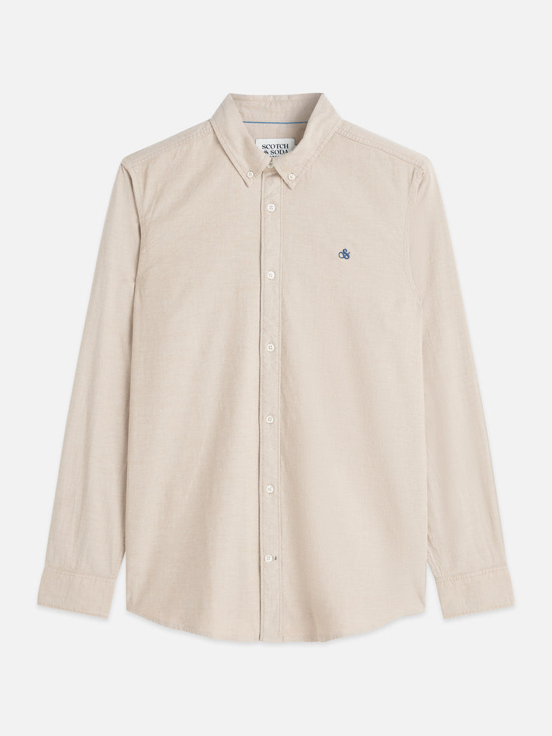 Hemden lange mouw beige Scotch & Soda