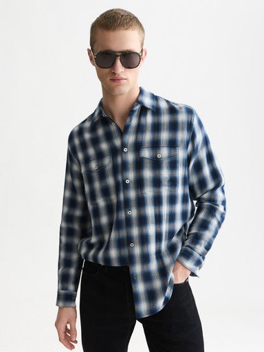 Hemden lange mouw blauw Scotch & Soda
