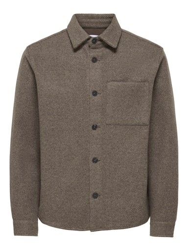 Hemden lange mouw bruin ONLY&SONS