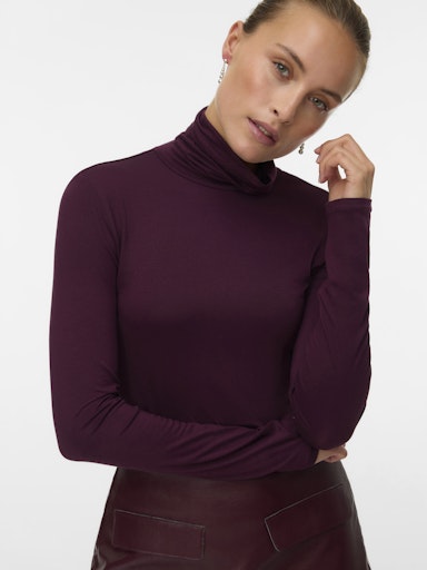 T-shirts lange mouw bordeaux VERO MODA
