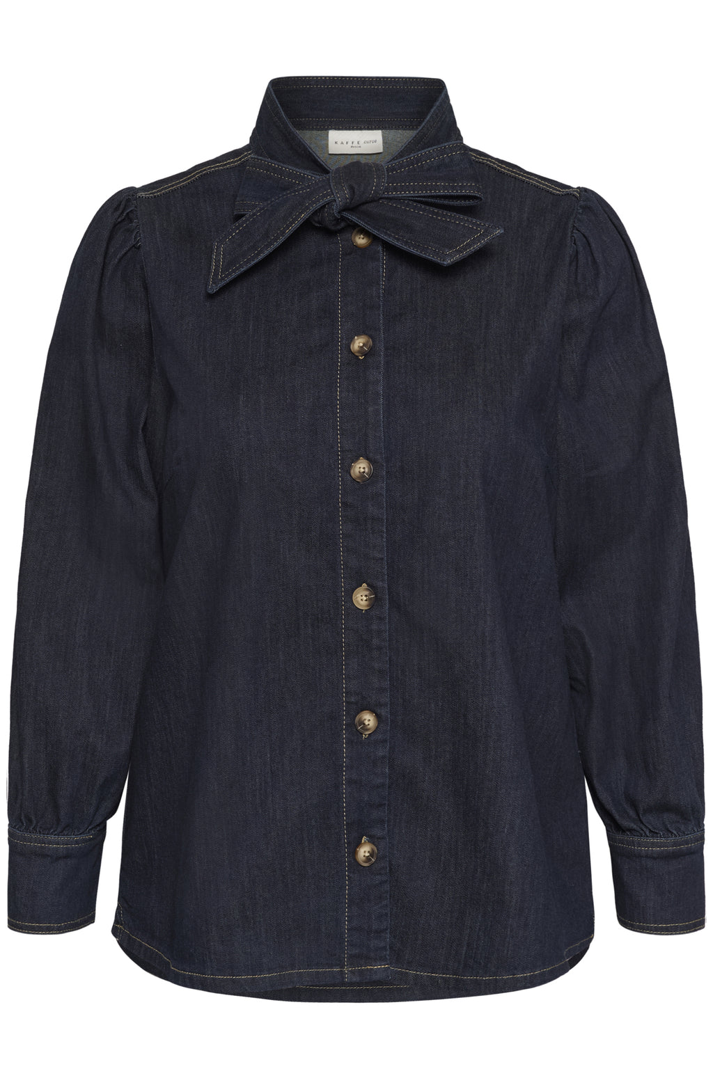Blouses lange mouw blauw Kaffe curve