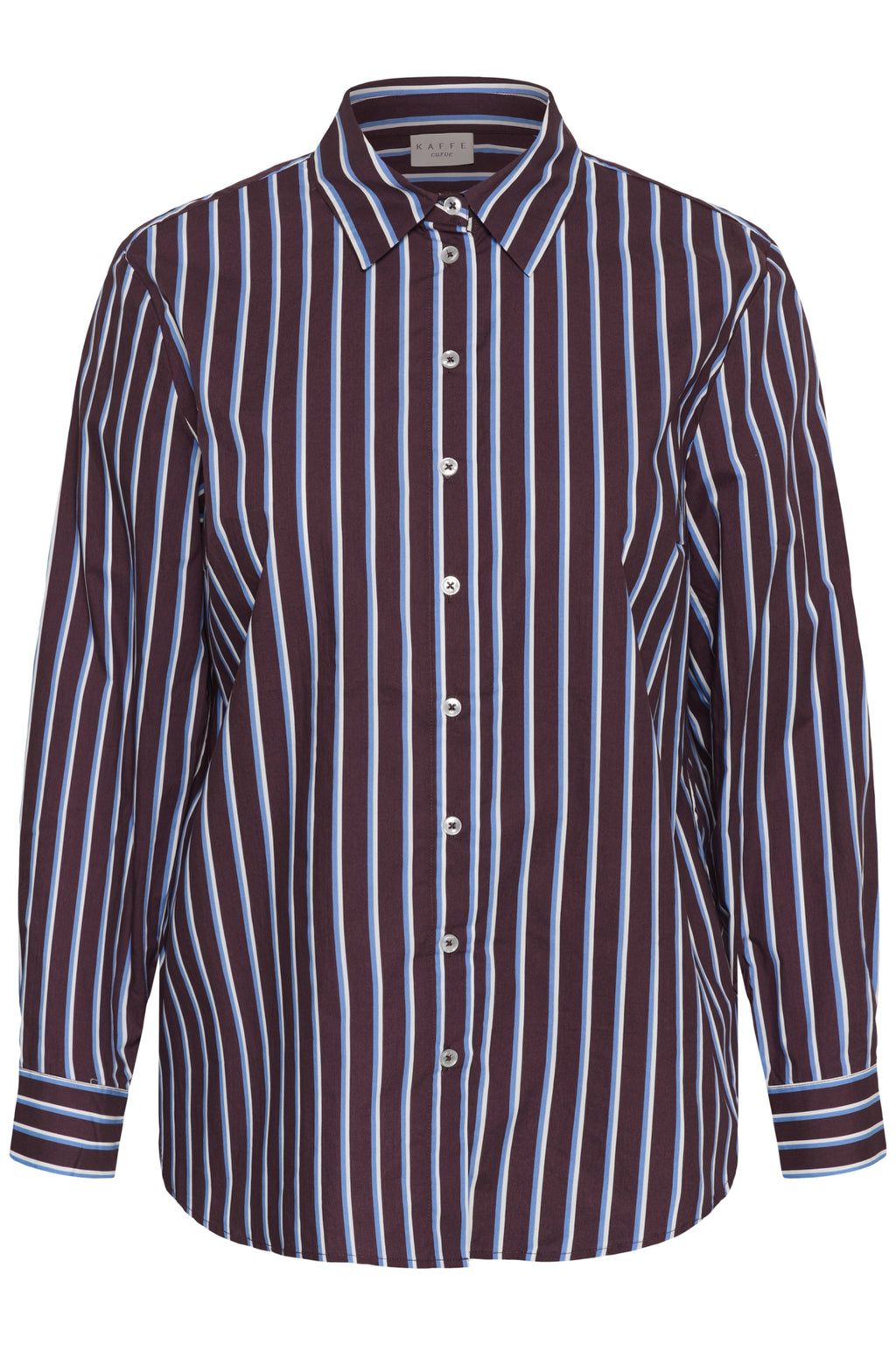 Blouses lange mouw bruin Kaffe curve