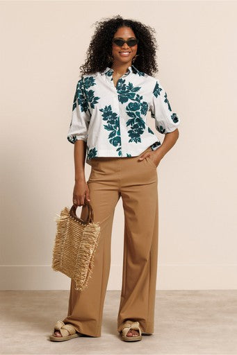 Blouses lange mouw beige Studio Anneloes