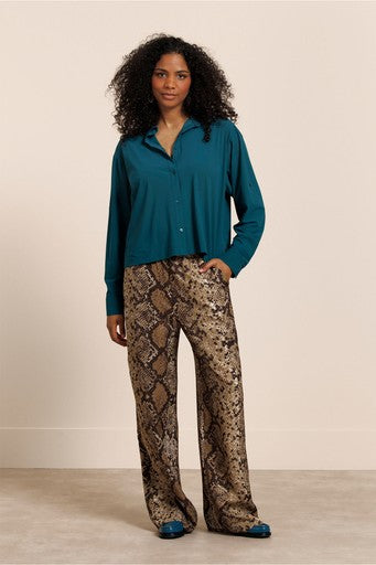 Blouses lange mouw blauw Studio Anneloes