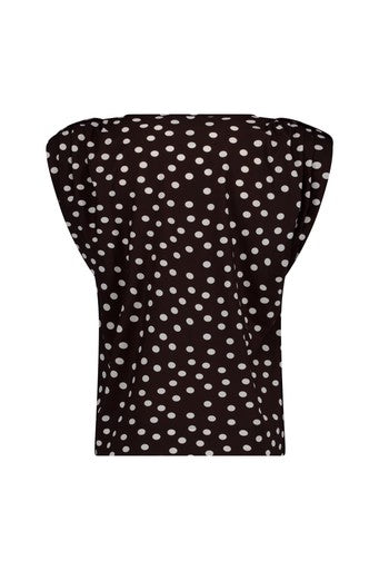 Blouses korte mouw bruin Studio Anneloes