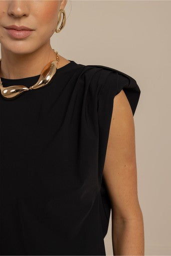 Blouses korte mouw zwart Studio Anneloes
