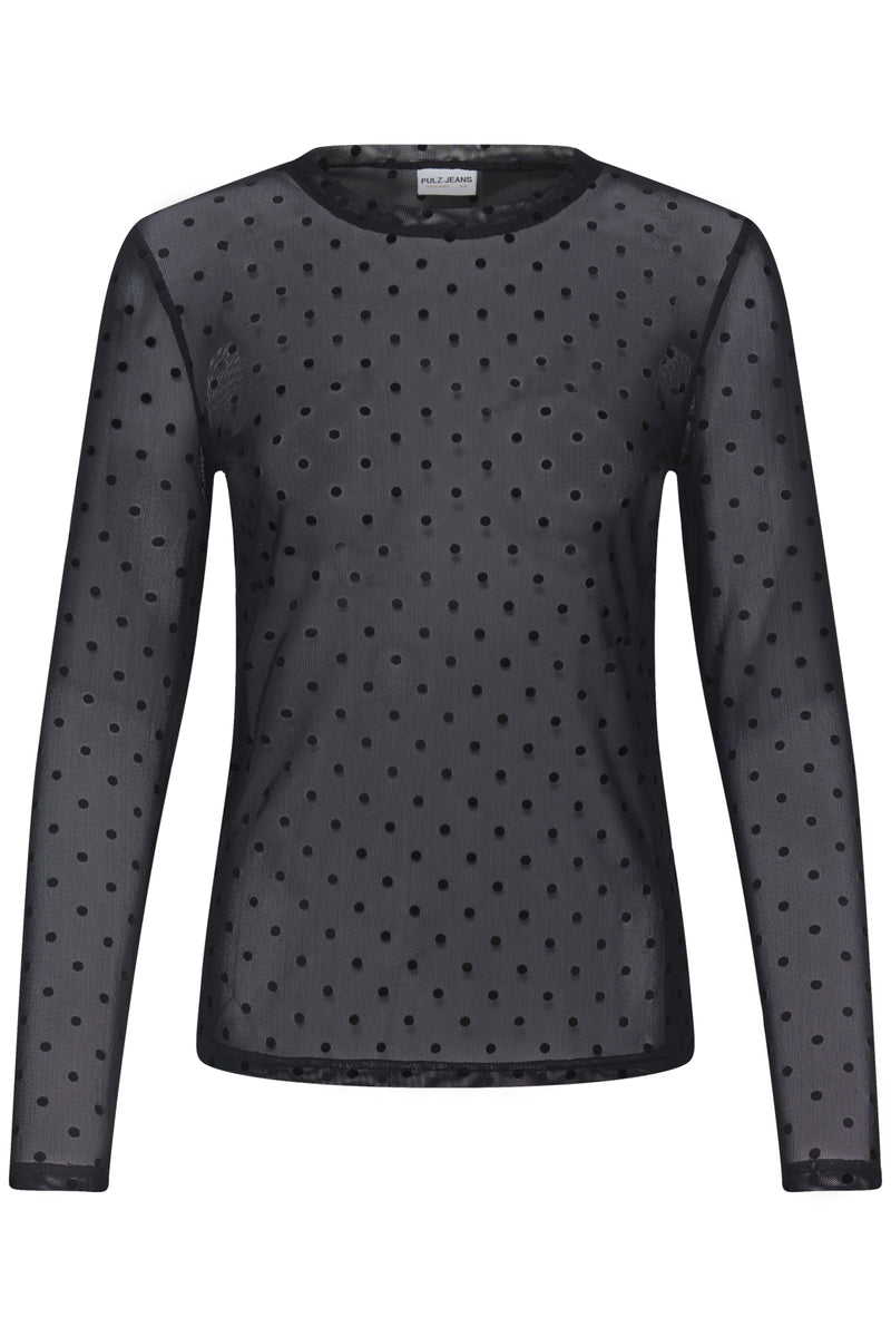 T-shirts lange mouw zwart Pulz Jeans