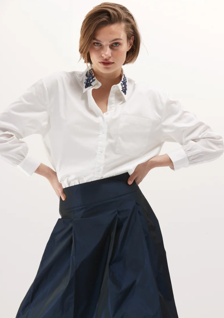 Blouses lange mouw navy Senso