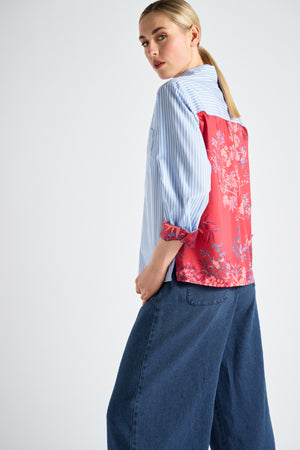 Blouses lange mouw blauw Marie Méro