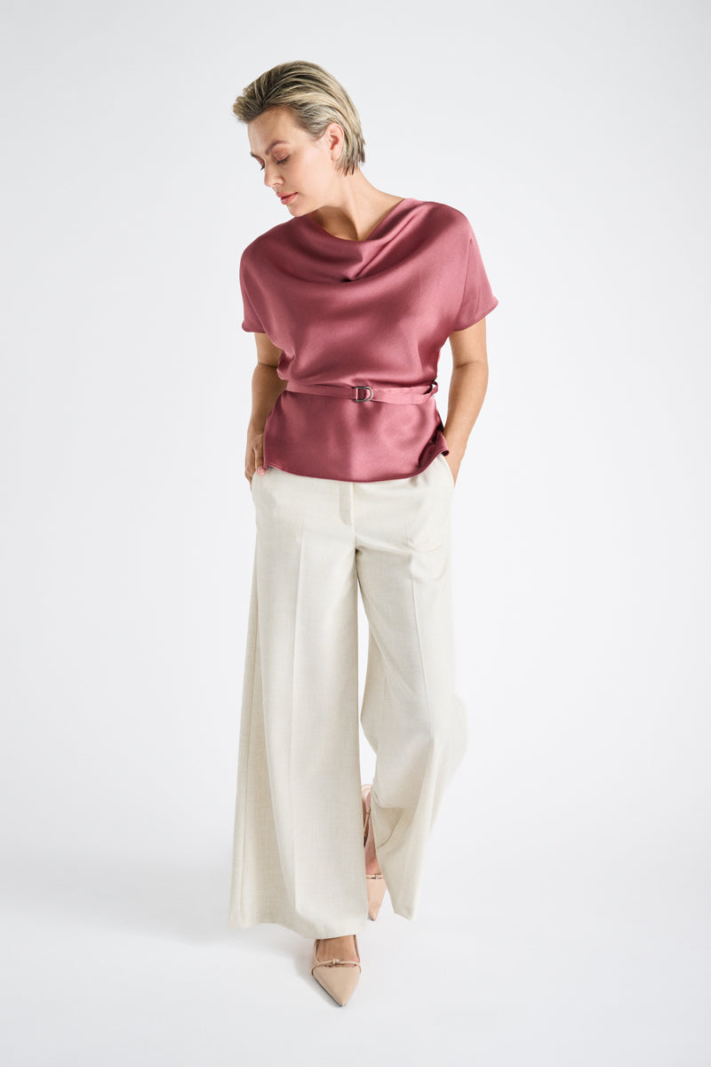 Blouses korte mouw bruin Marie Méro