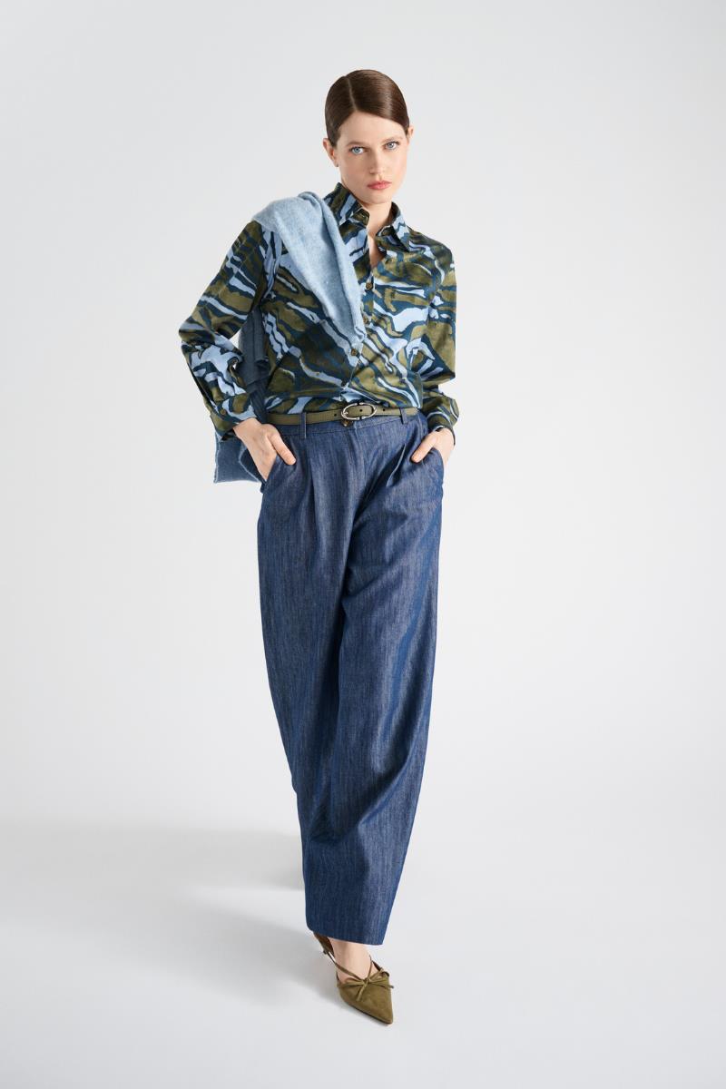 Blouses lange mouw blauw Marie Méro