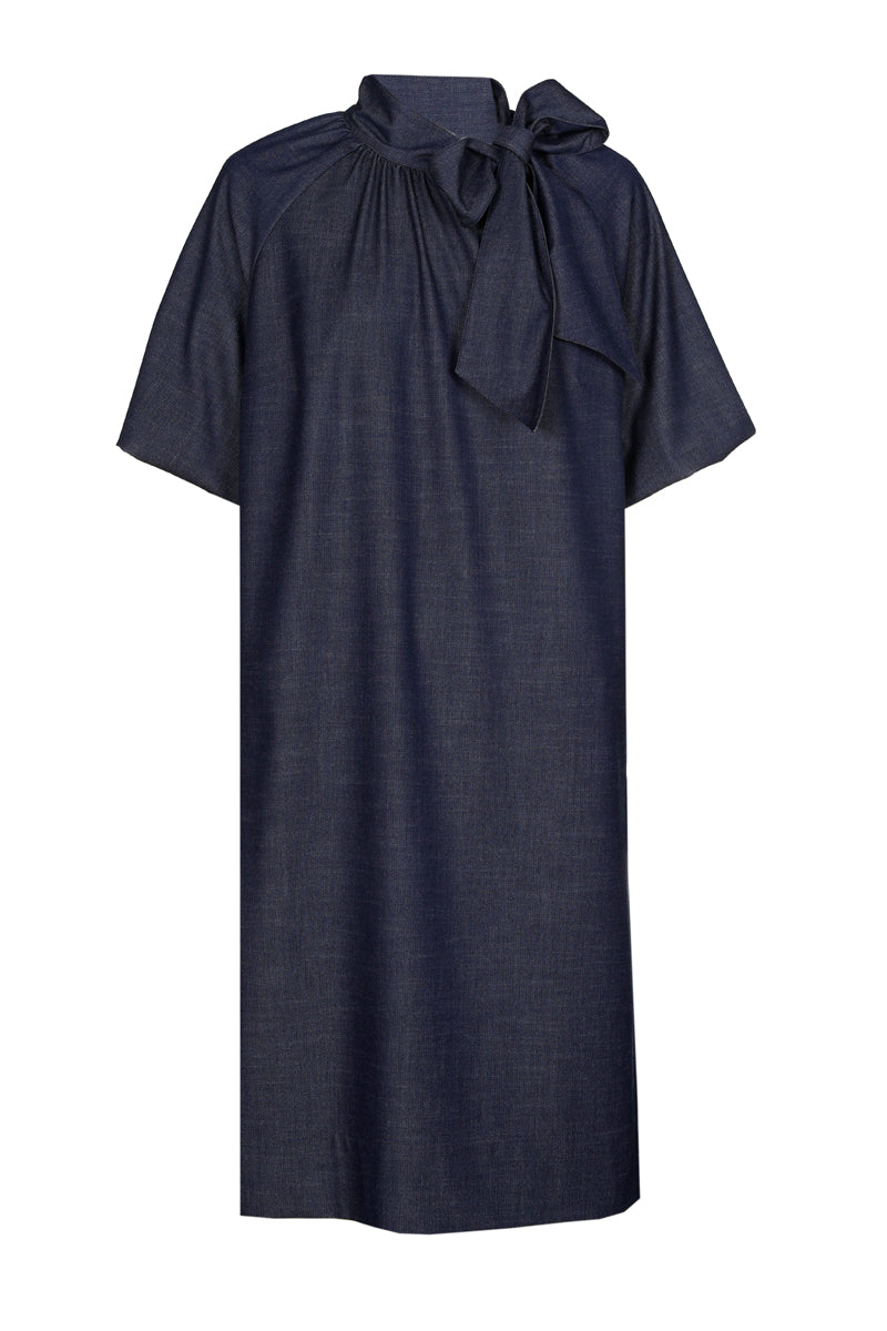 Jurken korte mouw navy Marie Méro