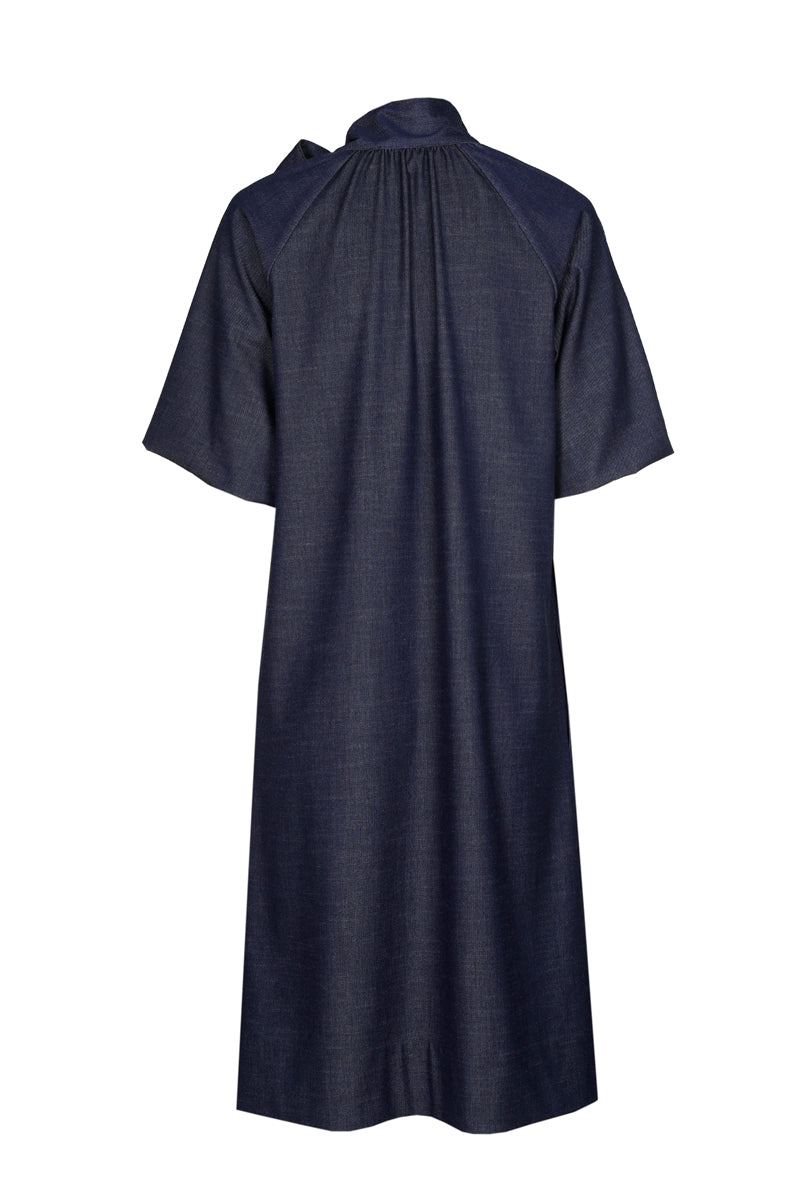 Jurken korte mouw navy Marie Méro