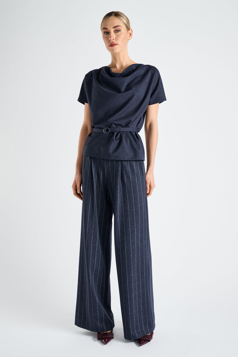 Blouses korte mouw navy Marie Méro