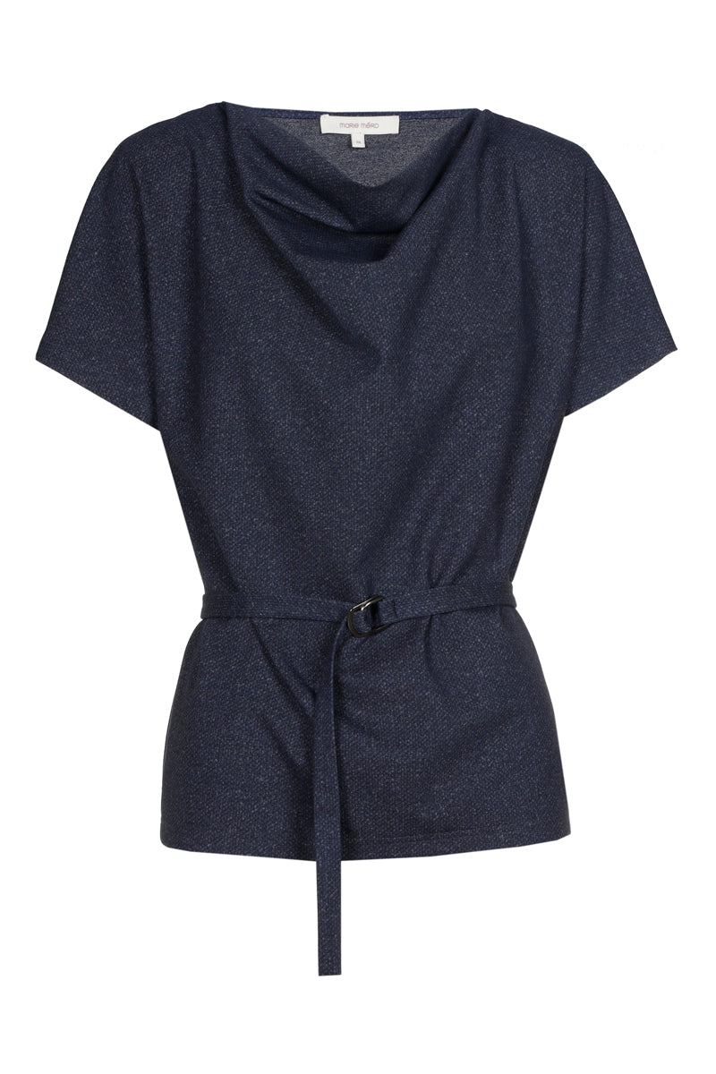 Blouses korte mouw navy Marie Méro