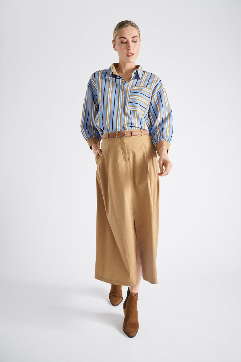 Blouses lange mouw blauw Marie Méro