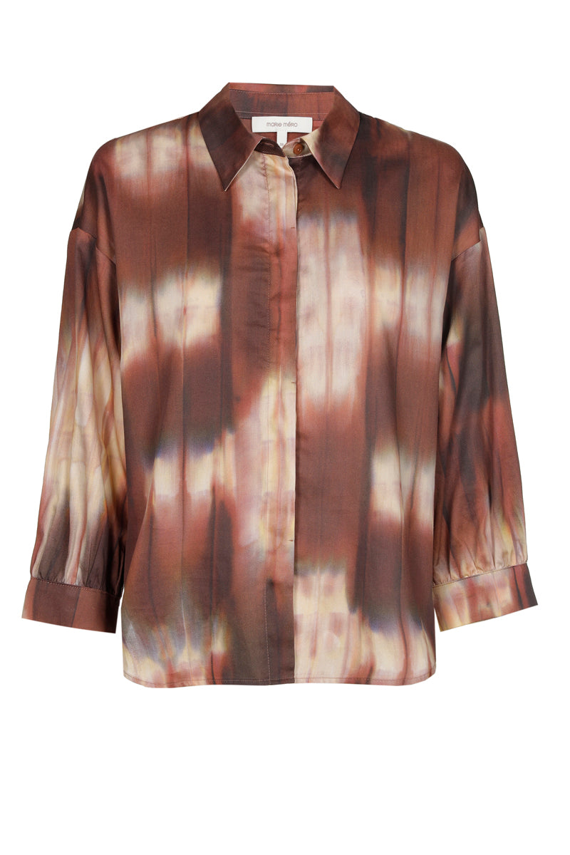 Blouses lange mouw bruin Marie Méro