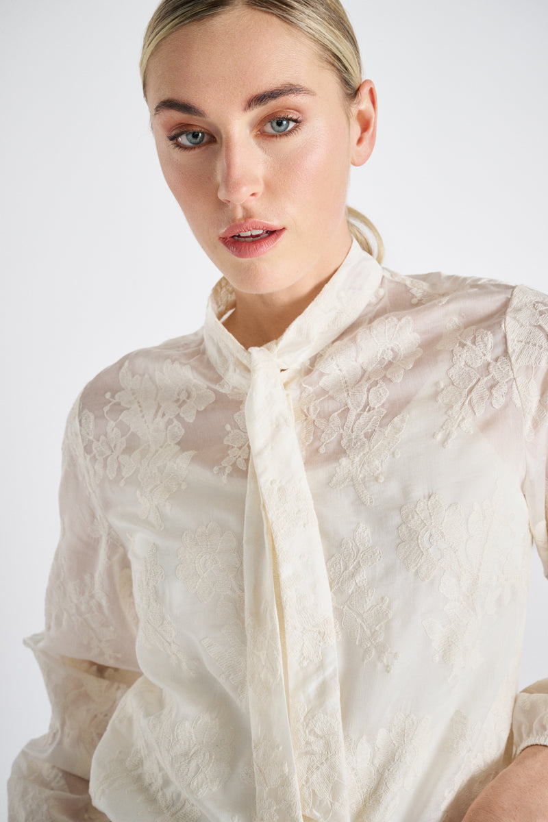 Blouses lange mouw beige Marie Méro