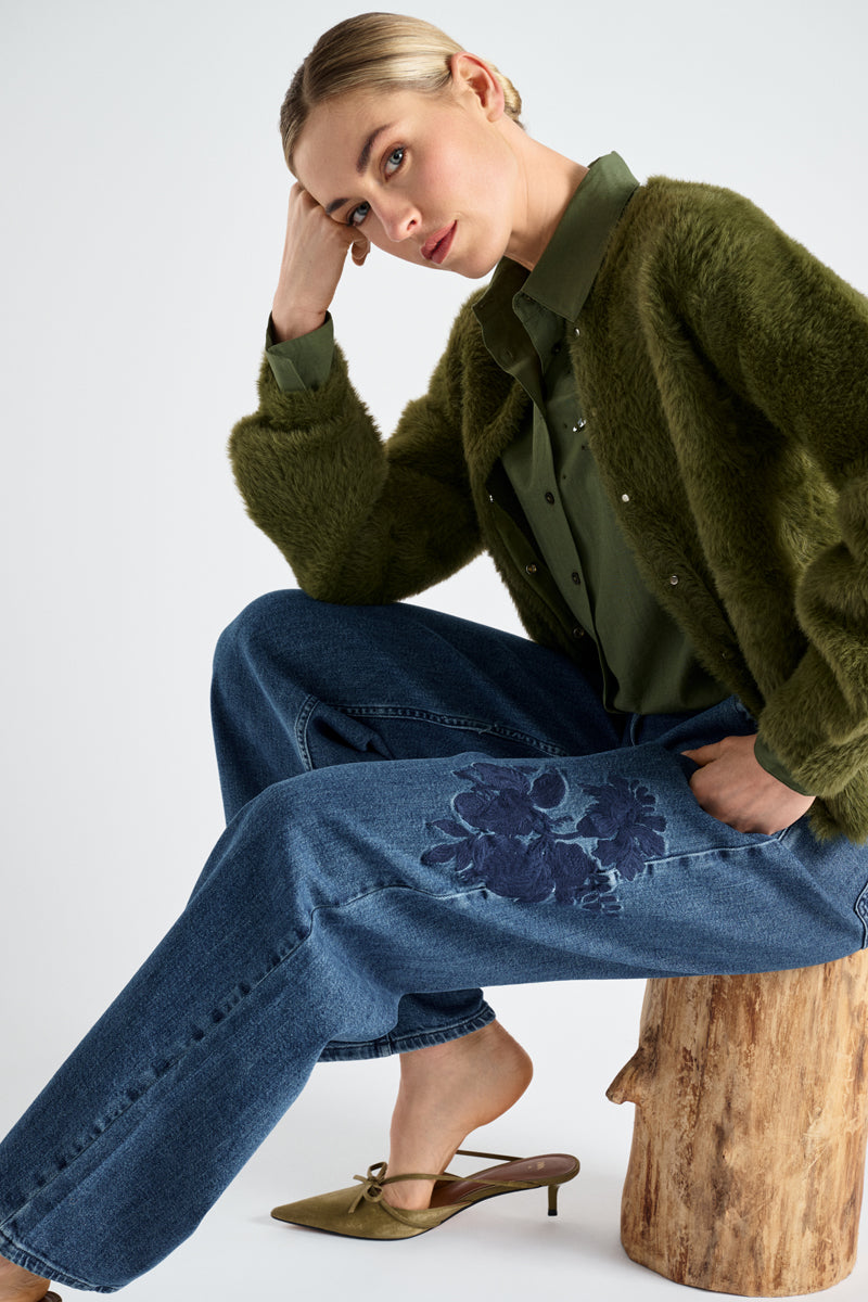 Blouses lange mouw groen Marie Méro