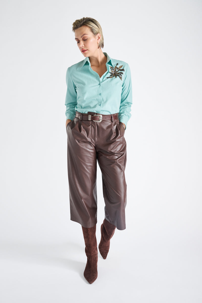 Blouses lange mouw groen Marie Méro
