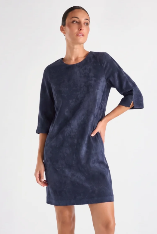 Jurken lange mouw navy Marie Méro