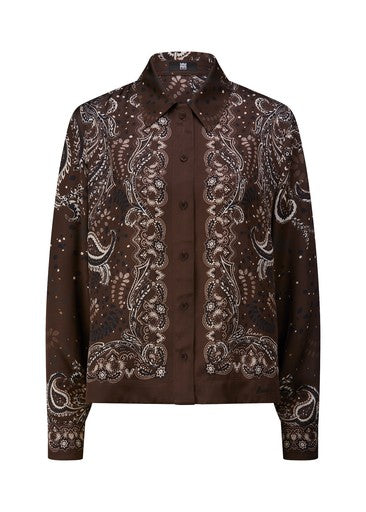 Blouses lange mouw bruin RIANI